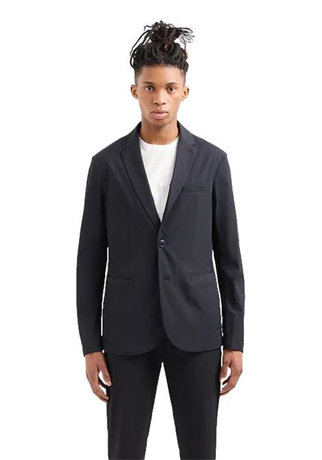 Giacca monopetto in twill ultra stretch ARMANI EXCHANGE | Giacche | 8NZG49 ZNYZZ1583